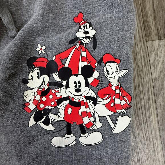 Disney Mickey and Friends Gray Holiday Joggers Pants Women’s M Goofy Minnie - Picture 4 of 6